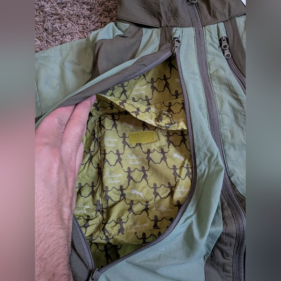 NWT Puma X Kidsuper Dusty Green Oversize Nylon Stowaway Hood Windbreaker M - Picture 3 of 12